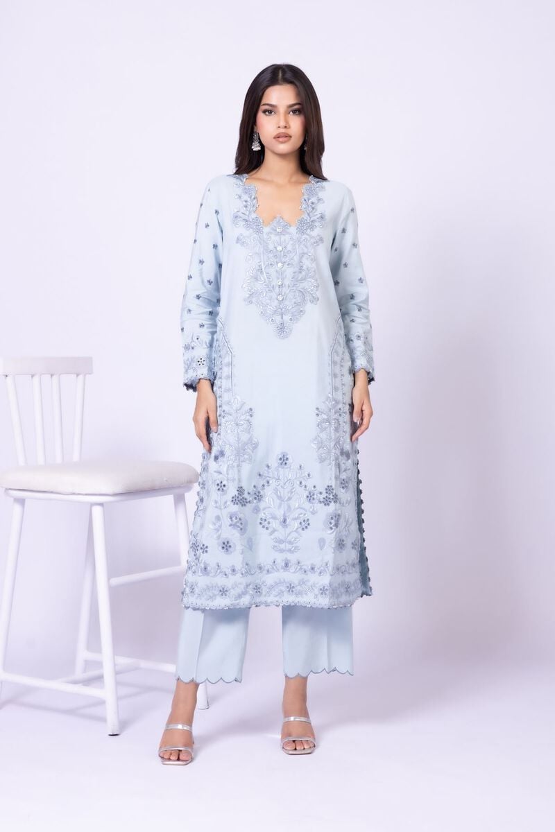 Embroidered | Dull Raw Silk | Kurta | USD 30.00