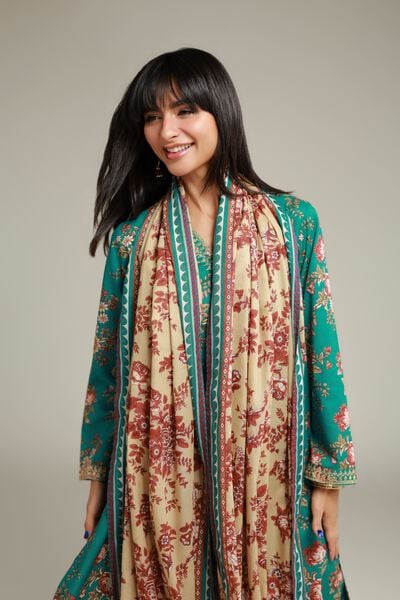 Embroidered | Lawn | Floral Lawn Dupatta | USD 25.00