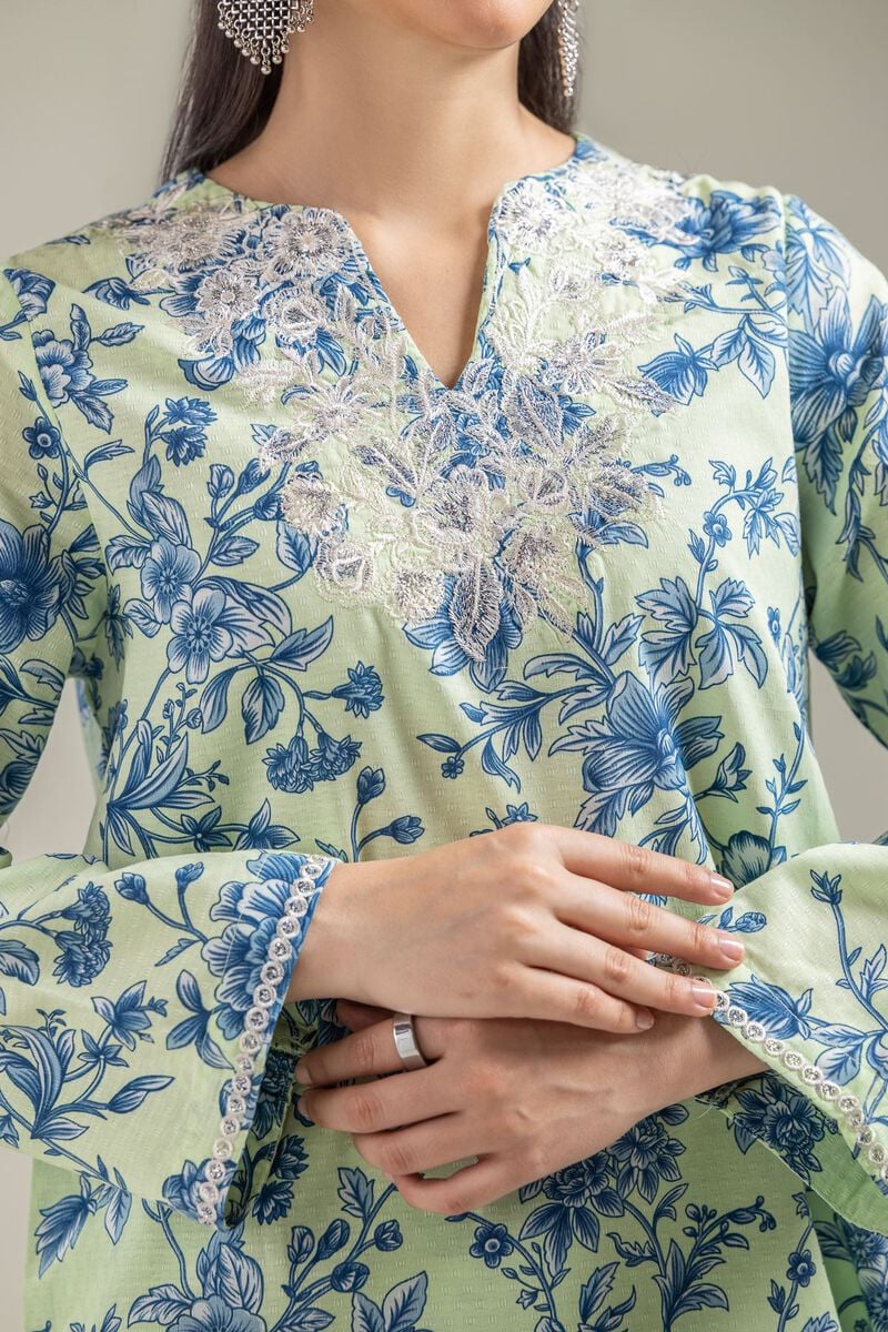 Embroidered | Cotton Dobby | Short Cotton Kurta | USD 35.00