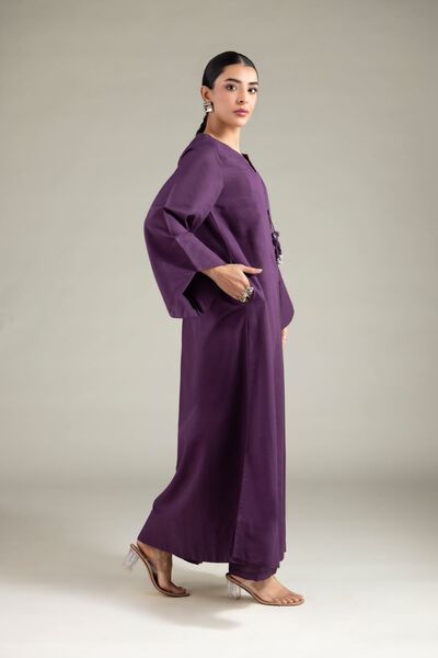 Dyed | Textured Cotton | Solid Straight Pants | USD 25.00