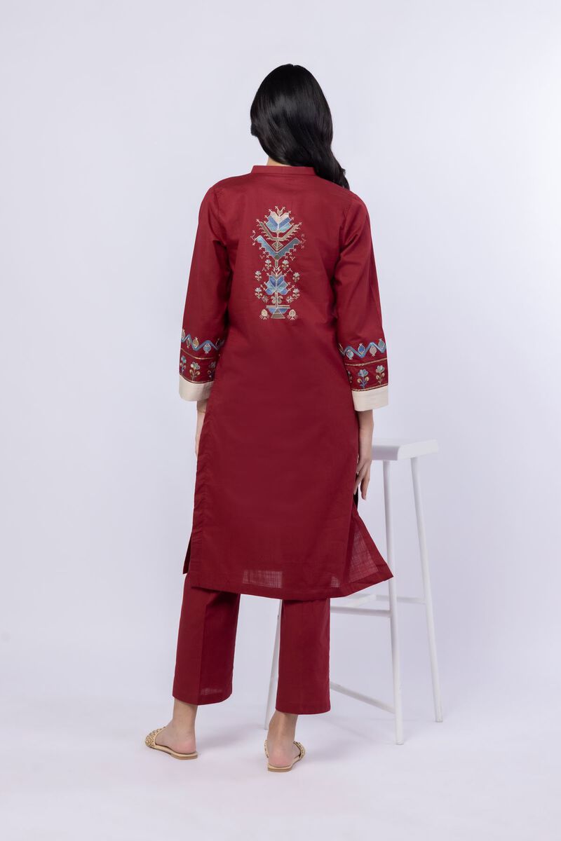 Embroidered | Crosshatch Poplin | Kurta | USD 15.00