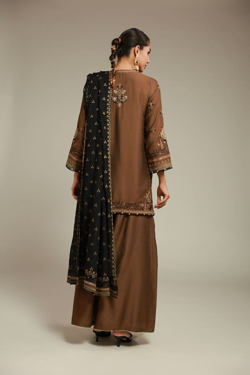 Embroidered | Raw Silk | 3 Piece Co-ord Set | USD 125.00