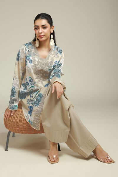 Embroidered | Satin | Tailored 2 Piece | Top and Bottom | USD 60.00