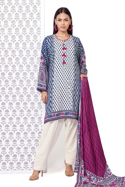 Printed | Marina Twill | Tailored 3 Piece | USD 37.50