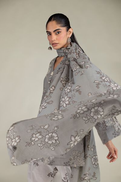 Embroidered | Lawn | Floral Lawn Dupatta | USD 25.00
