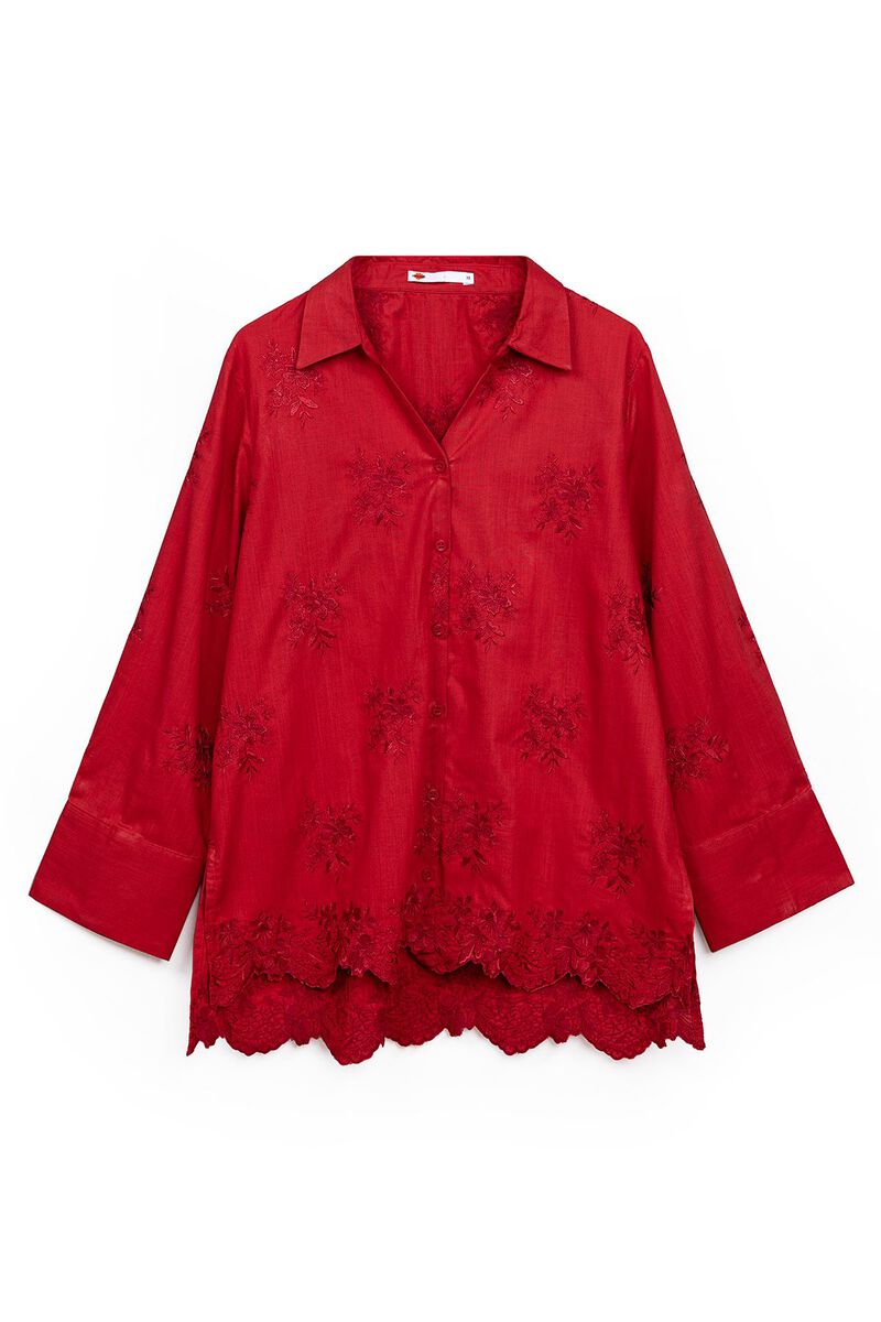 Embroidered | Crosshatch Poplin | Shirt | null