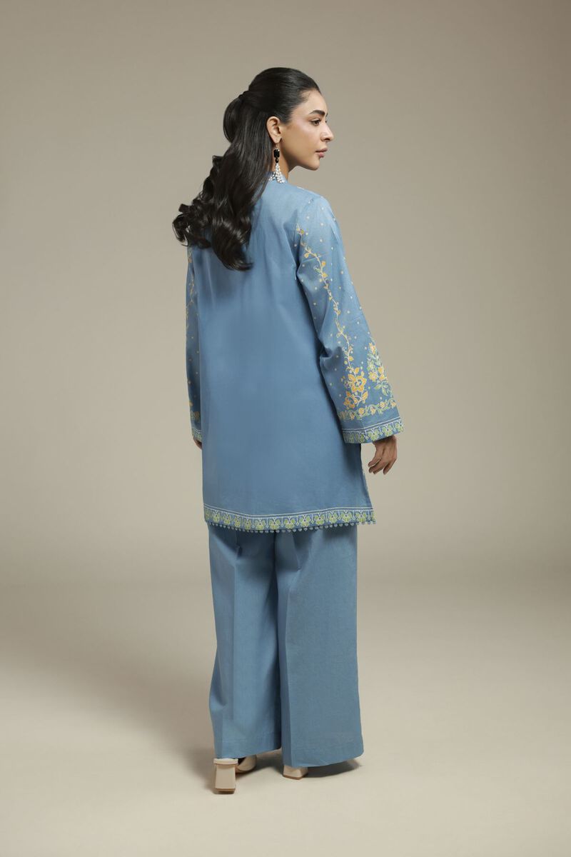 Printed | Cambric | Blue Tailored Set | USD 45.00