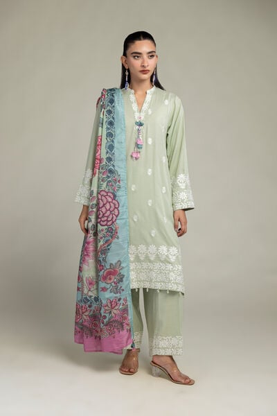 Embroidered | Raw Silk | Floral Silk Kurta | USD 65.00