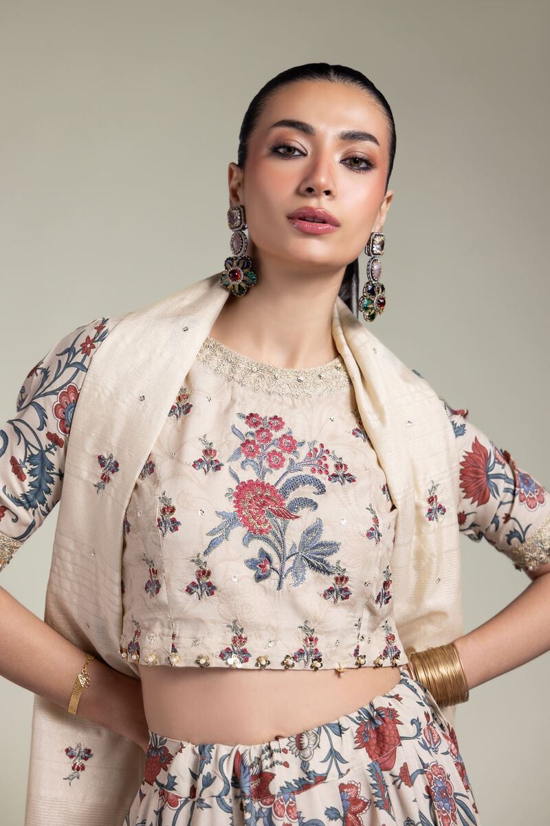 Embroidered | Raw Silk | Lehenga Choli Set | USD 155.00