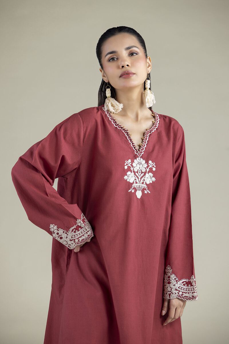 Embroidered | Cambric | Tailored 2-Piece Set | USD 55.00