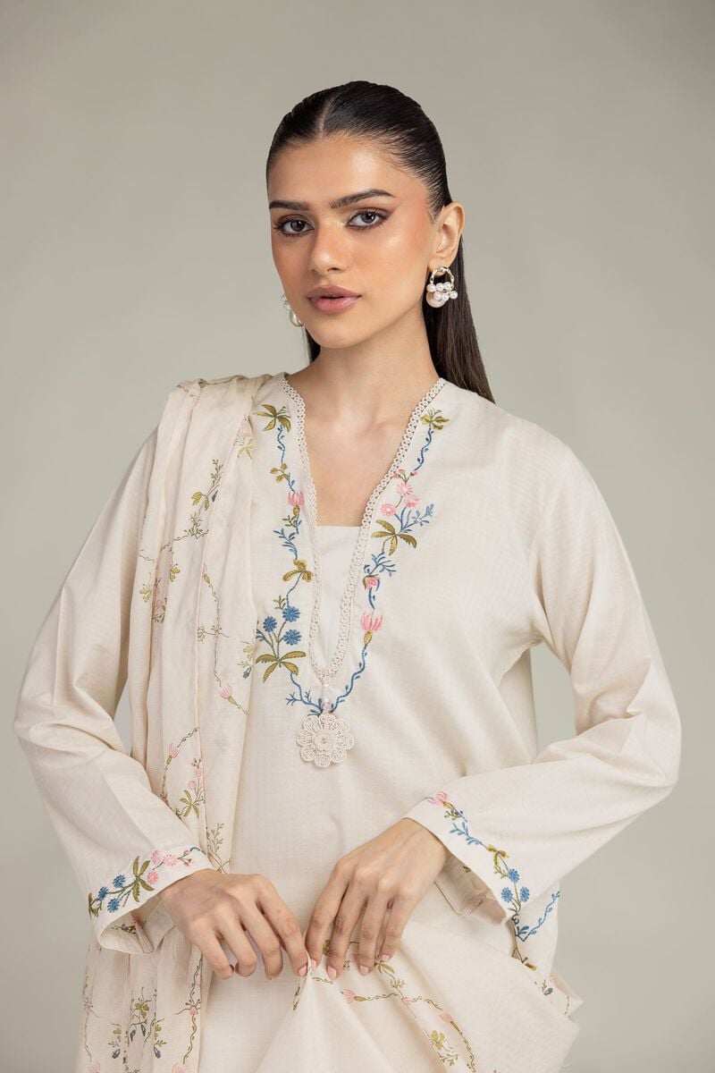 Embroidered | Cotton Net | Cotton Net Dupatta | USD 25.00