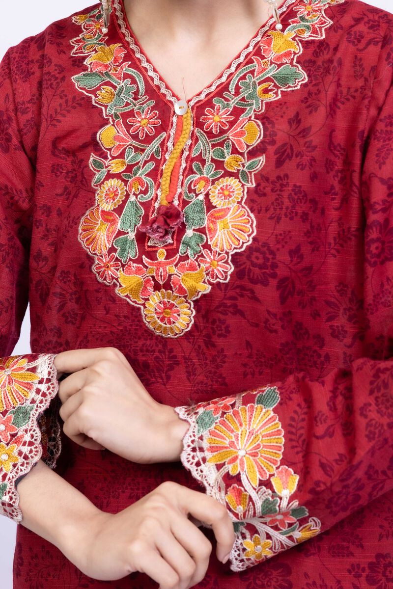 Embroidered | Textured Cotton | Kurta | USD 40.00