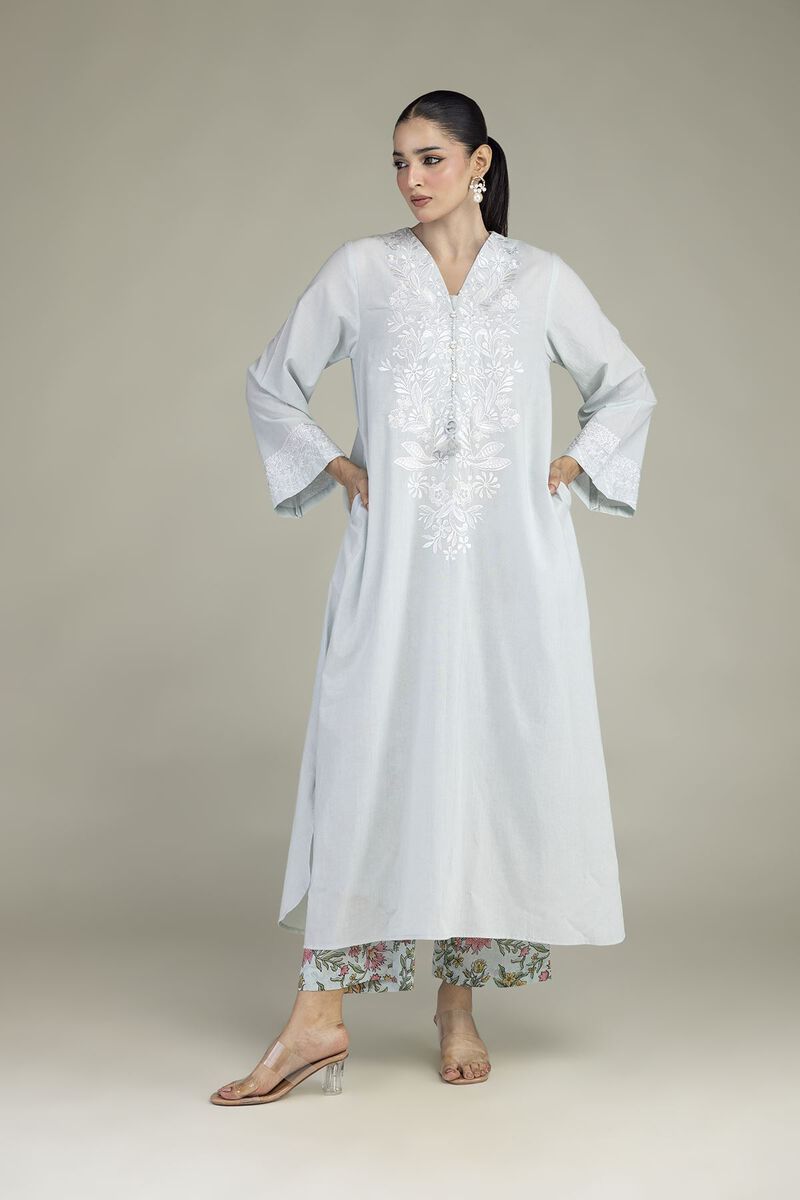 Embroidered | Cambric | Tailored 2-Piece Set | USD 55.00