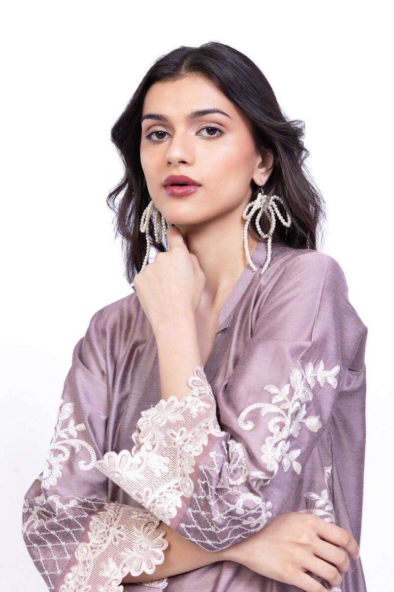 Embroidered | Raw Silk | Kurta | USD 55.00