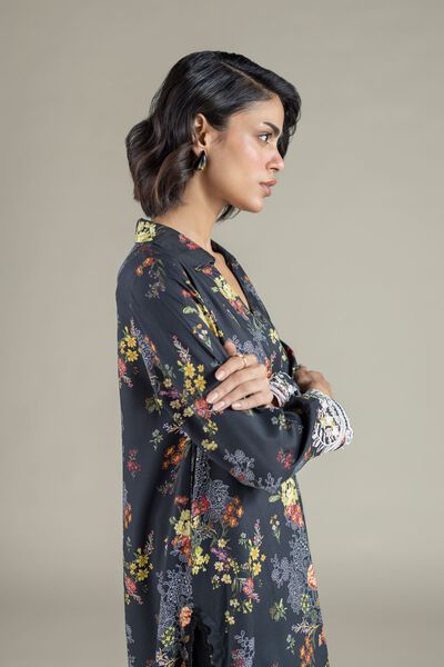 Embroidered | Marina | Floral Longline Kurta | USD 30.00