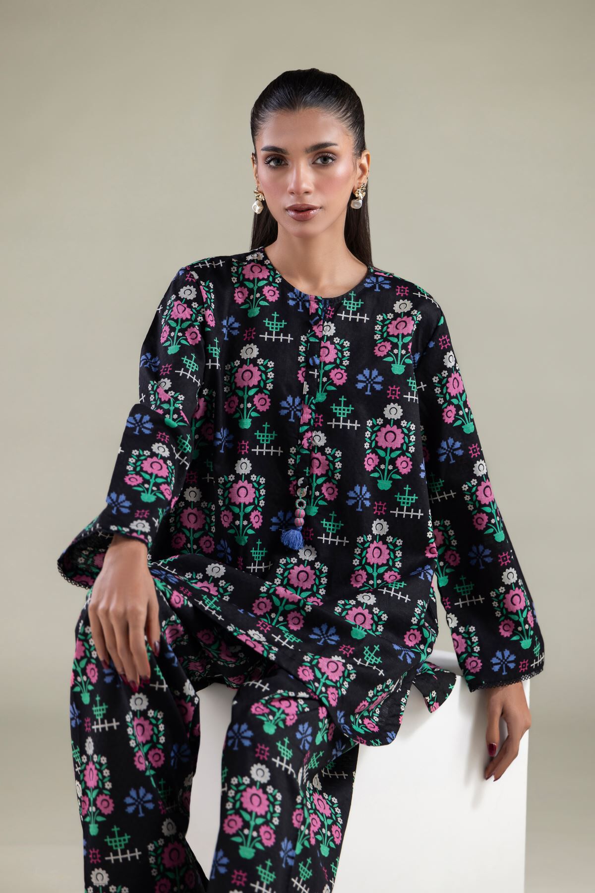 Buy Kurta | 0.0 N/A | 25-00-X2-02TB-VG_MULTI | Khaadi United States