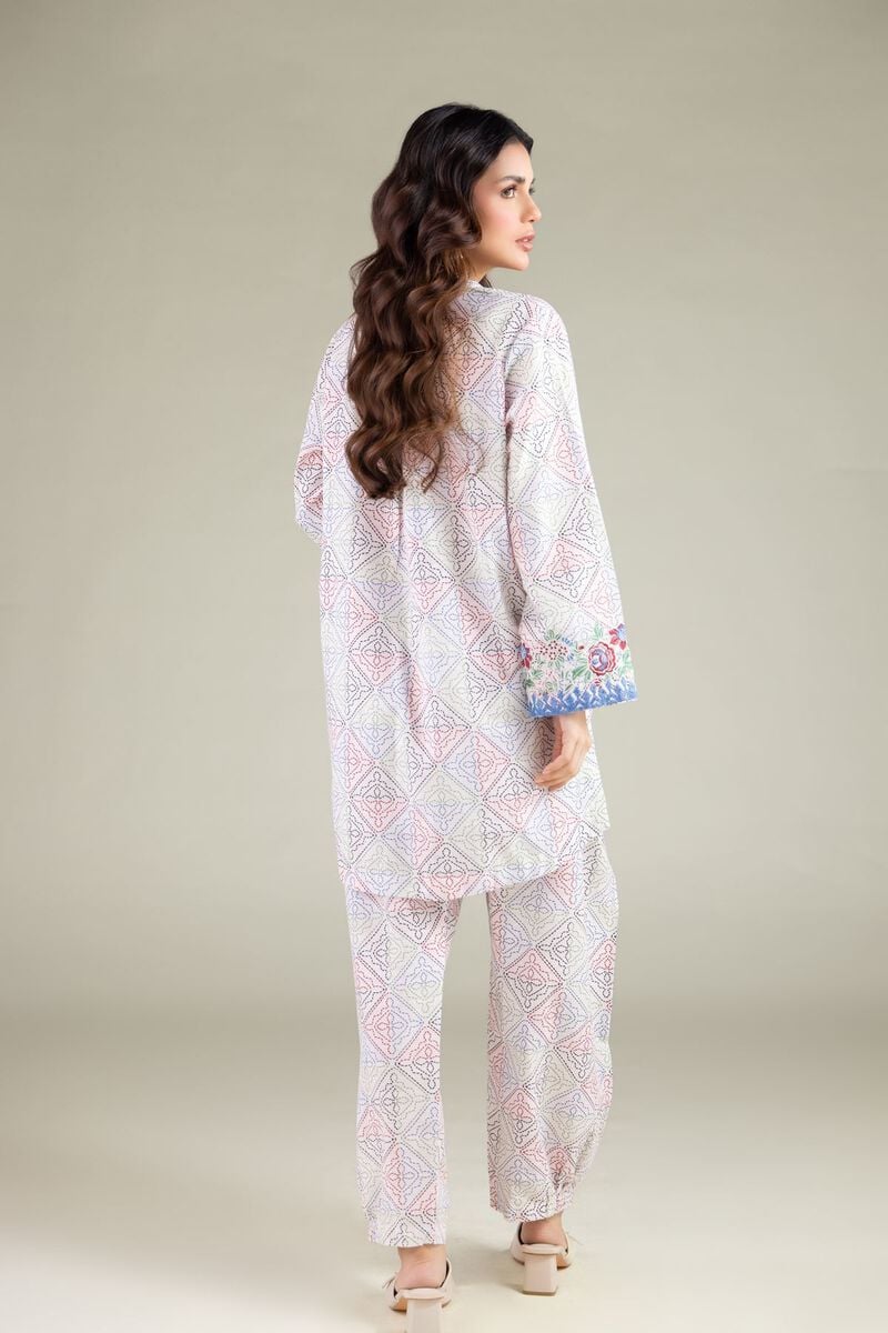 Embroidered | Textured Cotton | Geometric Tassel Kurta | USD 35.00