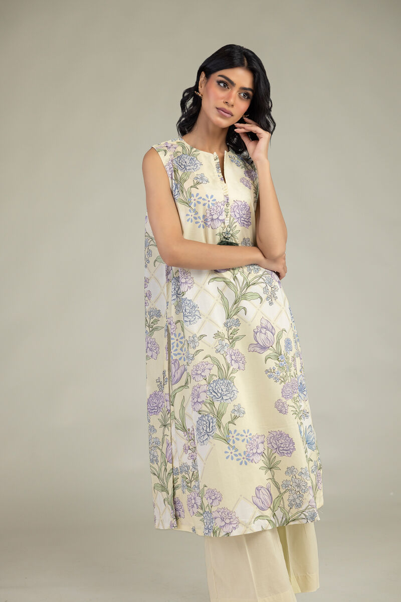 Embroidered | Cambric | Floral Sleeveless Kurta | USD 35.00