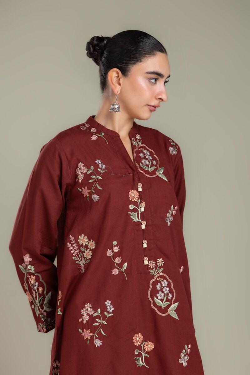 Embroidered | Light Khaddar | Fabrics 2 Piece | Top and Bottom | null