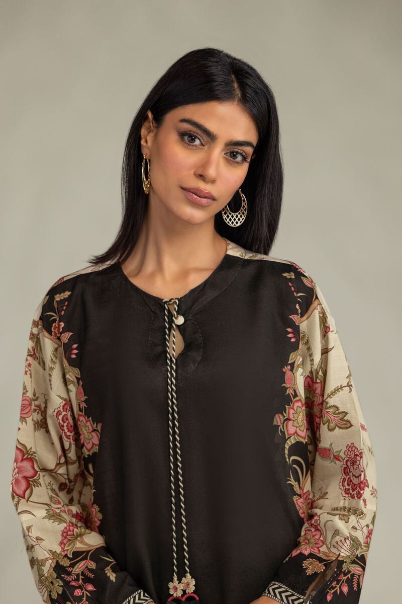 Printed | Raw Silk | Floral Silk Kurta | USD 40.00