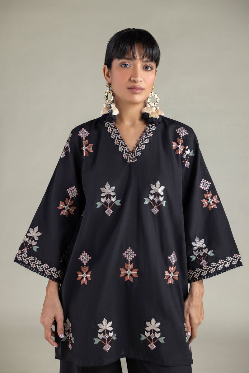 Embroidered | Cambric | Black Tailored Suit | USD 45.00