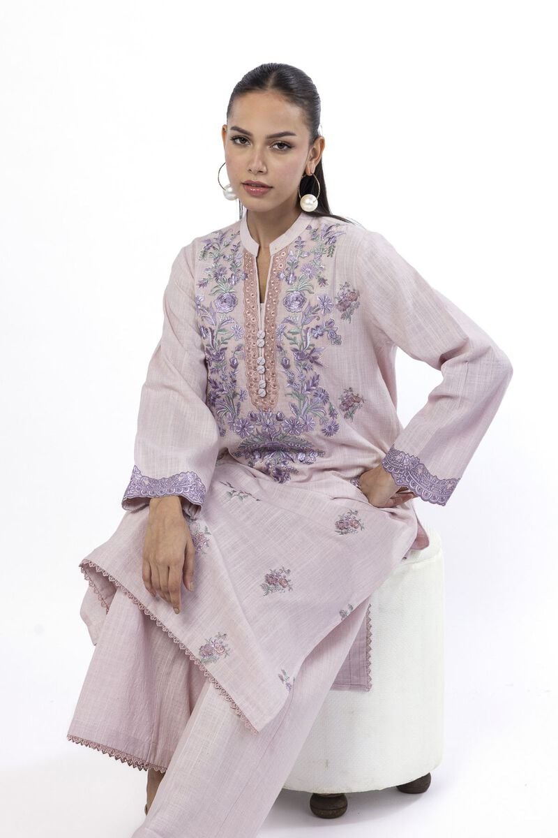 Embroidered | Crosshatch | Tailored 2 Piece | Top and Bottom | USD 45.00