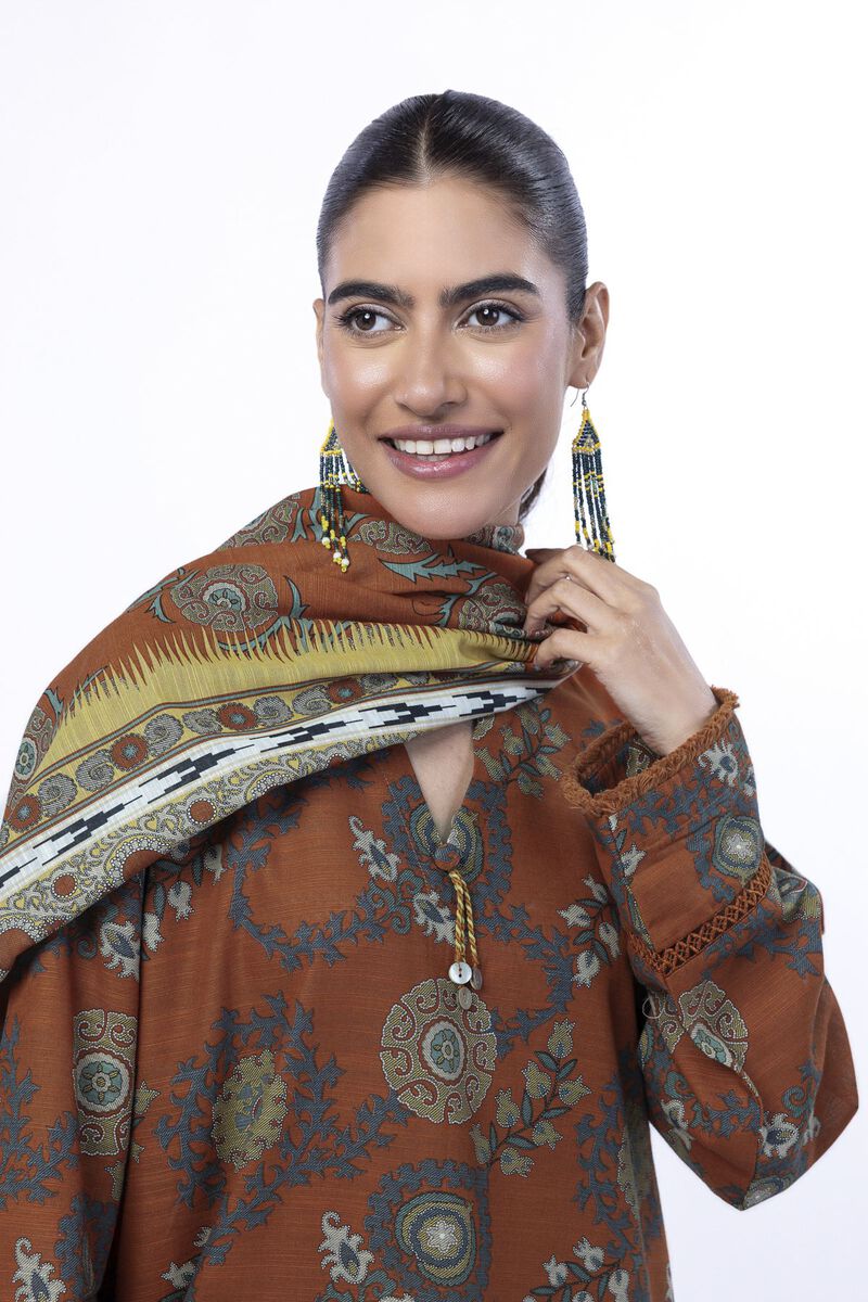 Printed | Light Khaddar | Tailored 3 Piece | USD 22.50