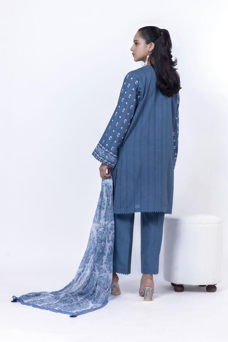 Embroidered | Textured Cotton | Tailored 3 Piece | USD 35.00