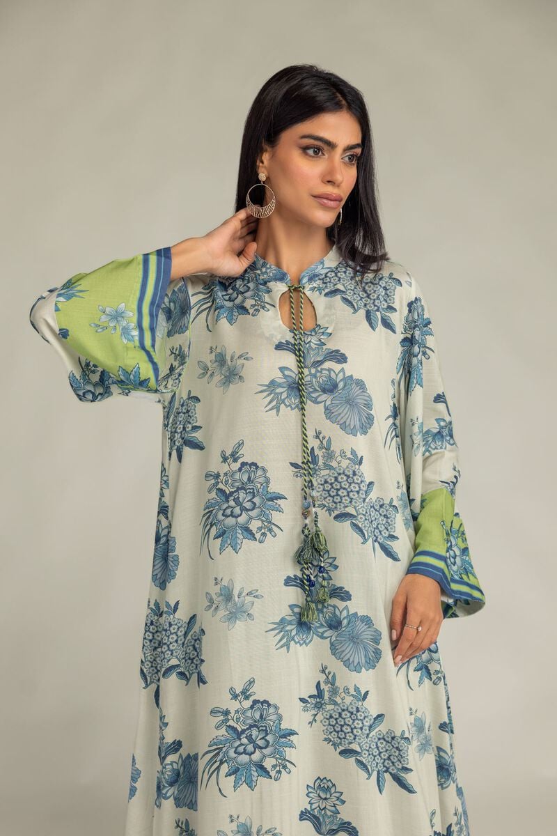 Printed | Raw Silk | Floral Silk Kurta | USD 40.00