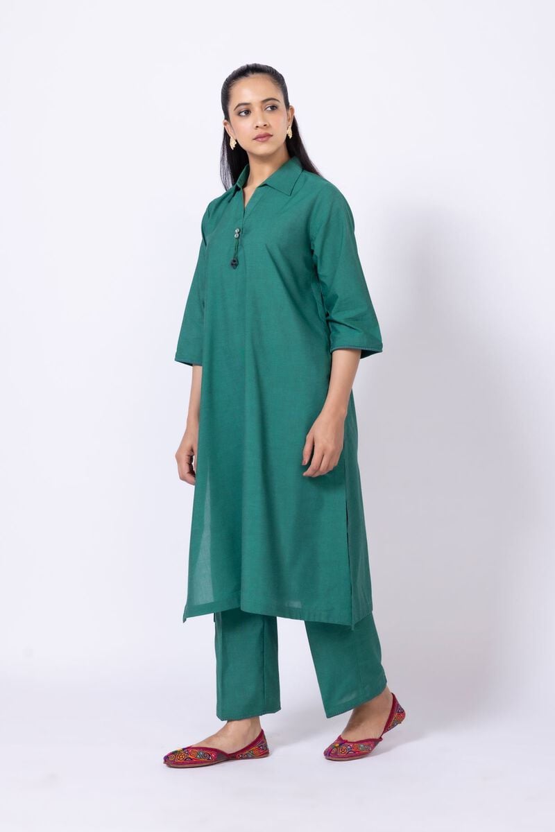 Dyed | Chambray | Kurta | USD 9.00