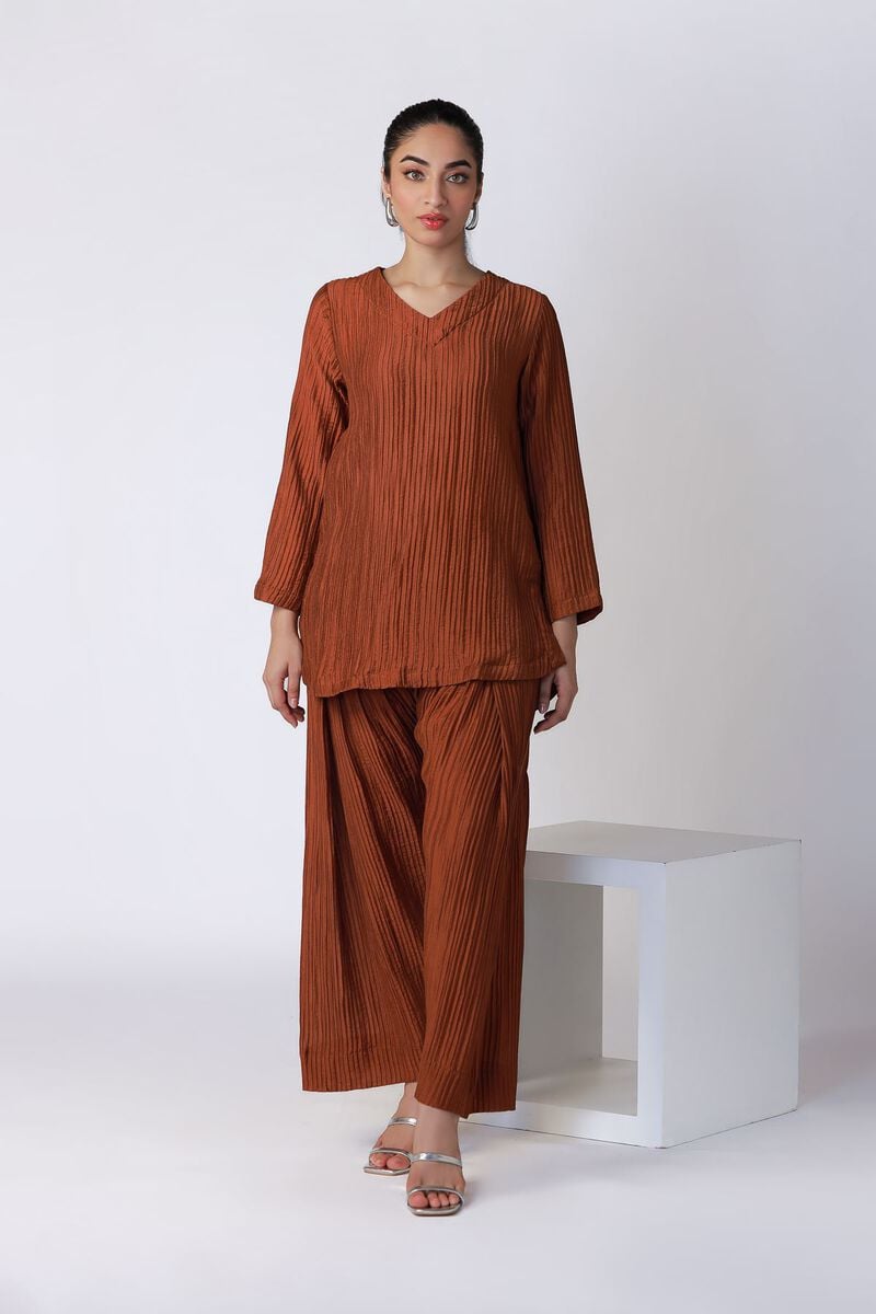 Dyed | Ripple Crinkle | Kurta | USD 25.00
