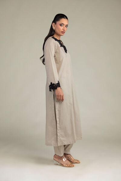 Embroidered | Cambric | Beige Dotted Shalwar | USD 30.00