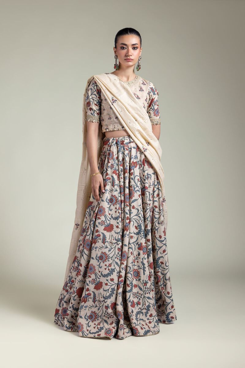 Embroidered | Raw Silk | Lehenga Choli Set | USD 155.00