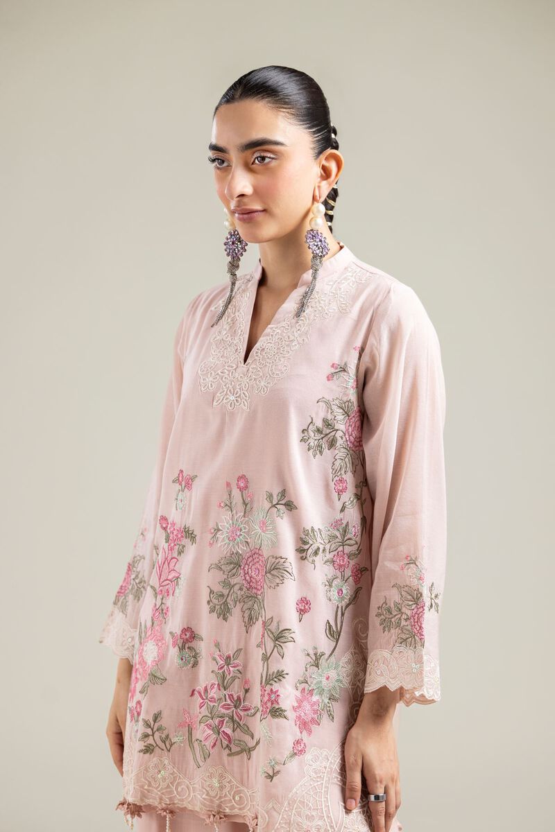 Paper Silk | Pink Festive Kurta | USD 70.00