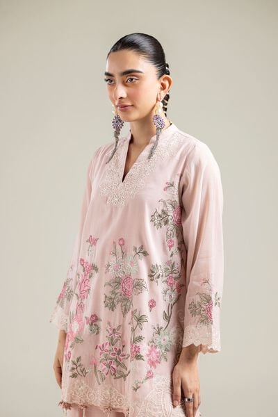 Paper Silk | Pink Festive Kurta | USD 70.00