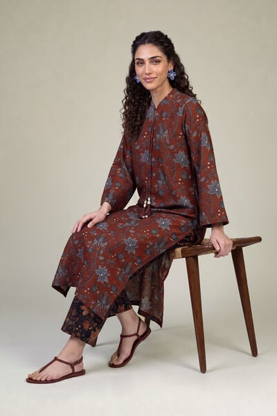Printed | Light Khaddar | Long Khaddar Kurta | USD 35.00