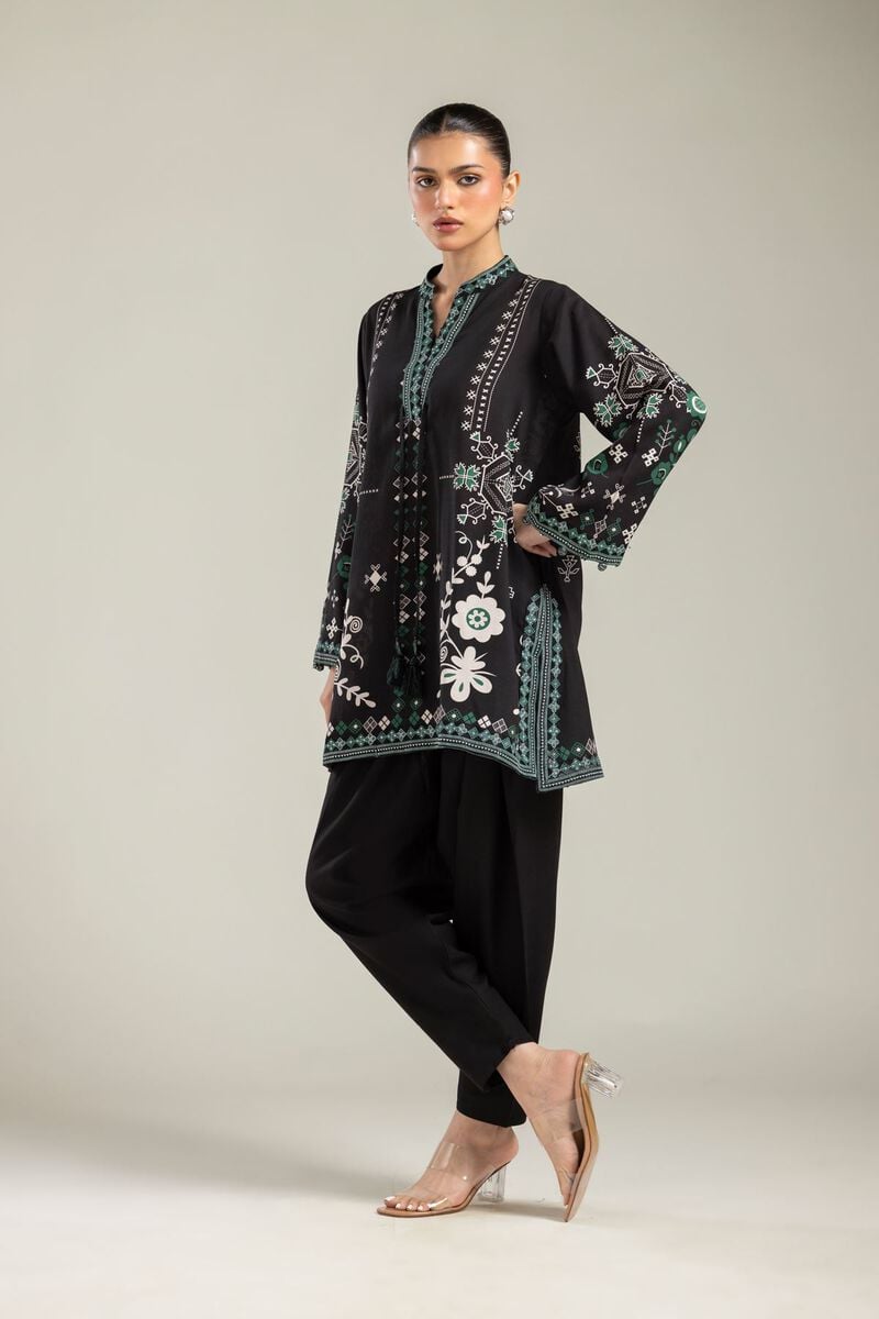 Embroidered | Raw Silk | Black Silk Shalwar | USD 30.00