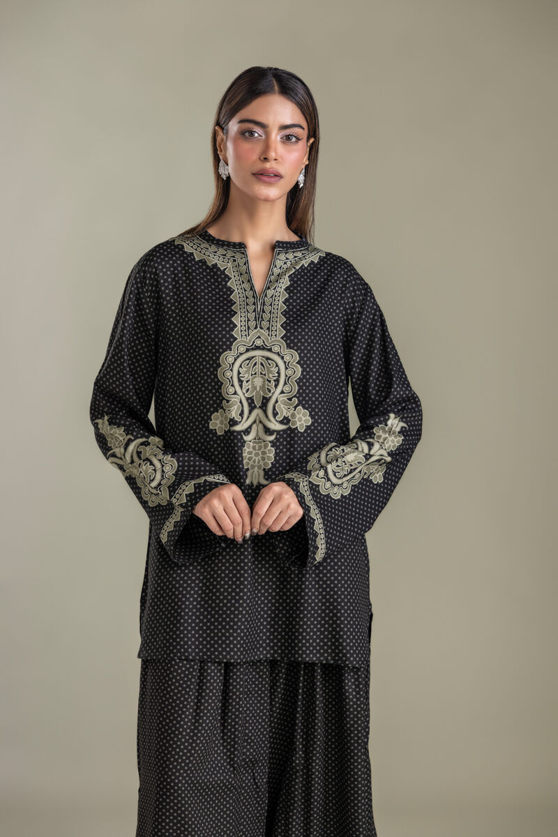 Printed | Viscose Crepe | Black Crepe Tunic | USD 40.00
