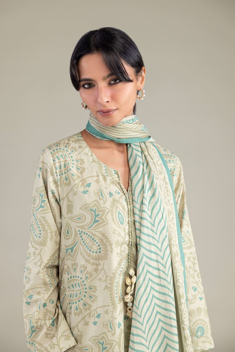 Lawn | Beige Lawn Dupatta | USD 30.00