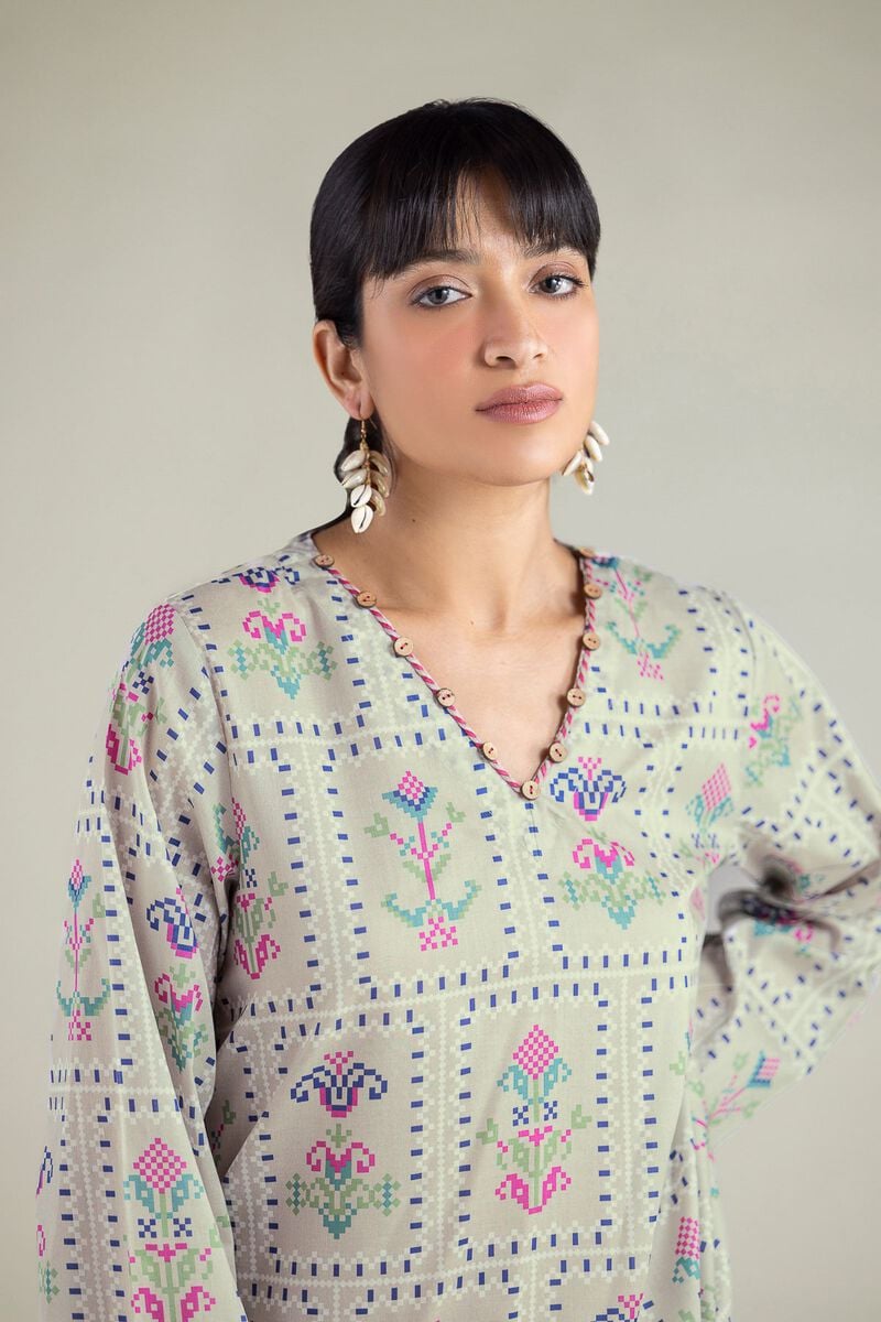 Printed | Cambric | 2-Piece Cambric Tailored | USD 40.00