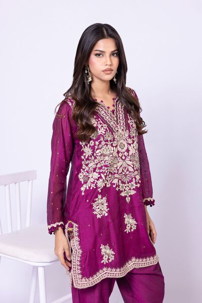Embroidered | Viscose Polyester Net | Kurta | USD 30.00