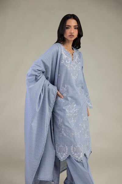 Embroidered | Messuri Dobby | Floral Tailored Set | USD 85.00