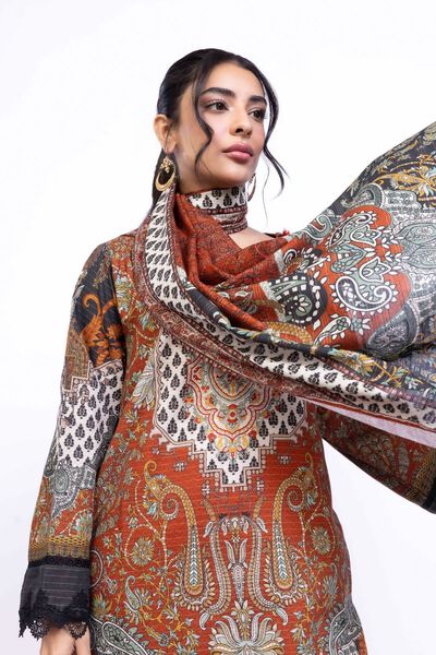 Printed | Mesuri Khaddar | Dupatta | USD 17.00