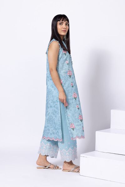 Embroidered | Crosshatch Poplin | Pants | USD 6.00