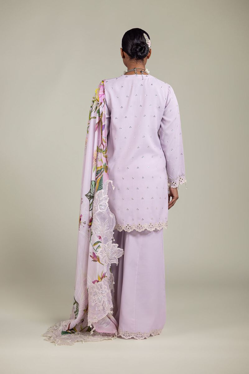 Raw Silk | 3-Piece Embroidered Suit | USD 180.00