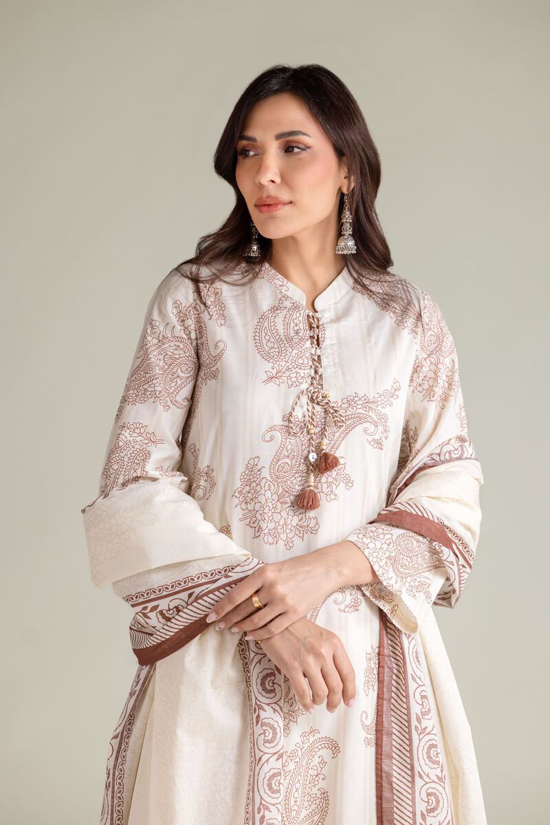 Embroidered | Textured Lawn | Paisley Lawn Dupatta | USD 25.00