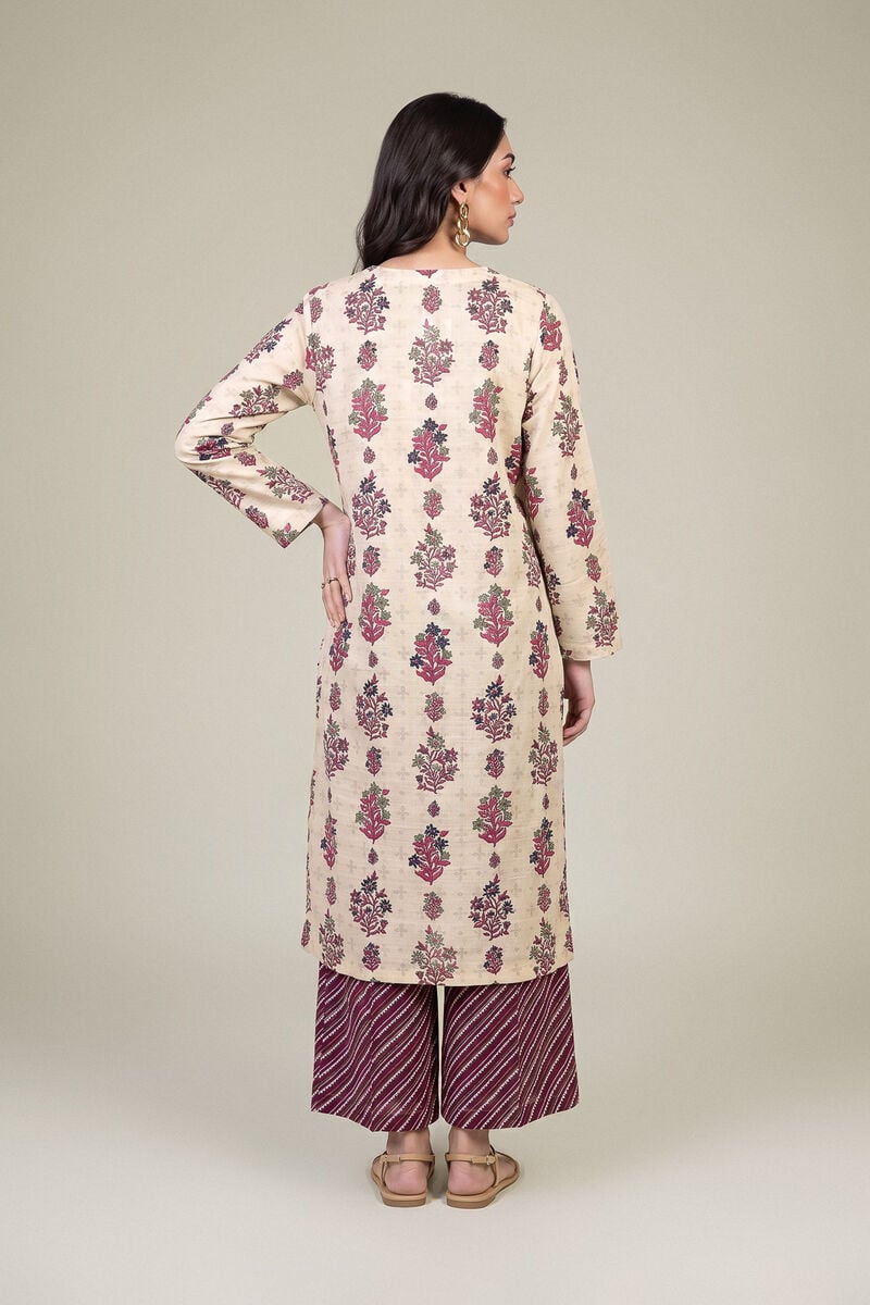 Printed | Light Khaddar | Longline Floral Kurta | USD 35.00