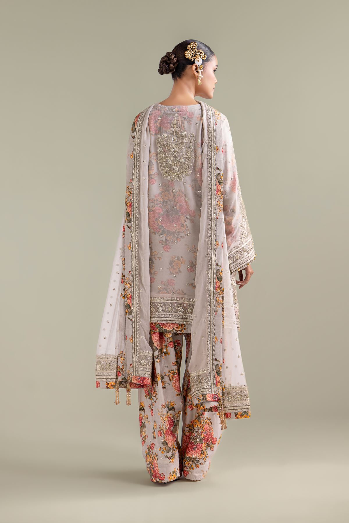 Buy Floral Zari 3-piece | 0.0 N/A | 5-26-102-F-E-VG_MULTI | Khaadi