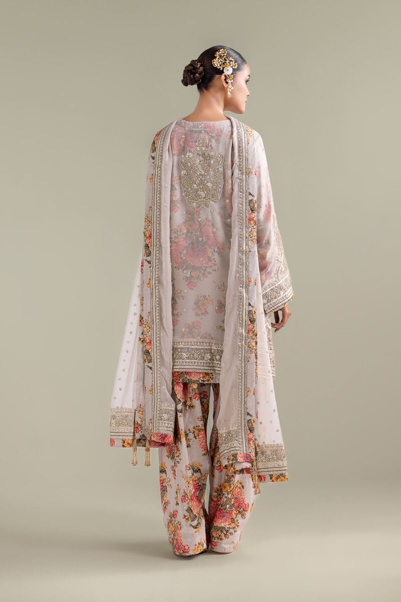 Embroidered | Chiffon | Floral Zari 3-piece | USD 180.00