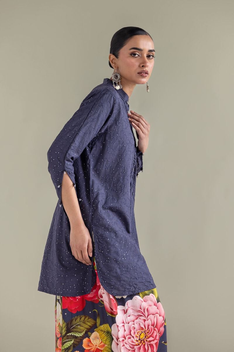 Embroidered | Chiffon | V-Neck Floral Co-ords | USD 100.00